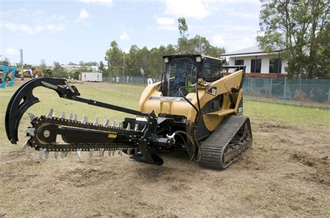 track loader trencher attachments